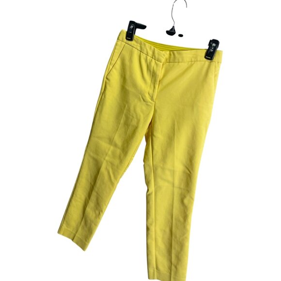 Zara Basic Collection Womens Yellow Cropped Trousers Size M - Picture 2 of 4